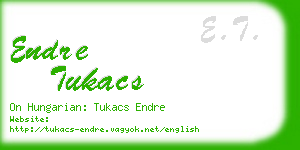 endre tukacs business card